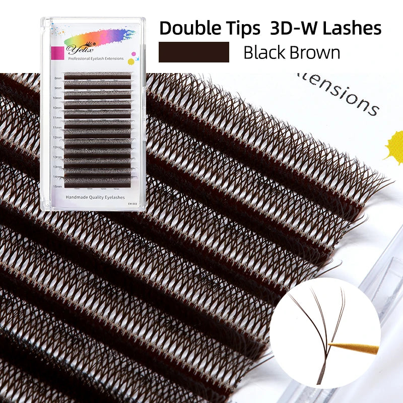 Eyelash Extension Fans 8-15mm C/D Curl Premade Faux Mink Lashes for Professional Makeup