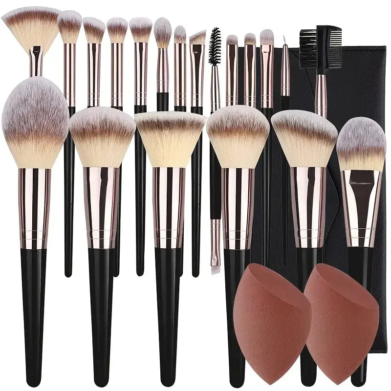 Professional Makeup Brushes Set with Soft Fluffy Eyeshadow Foundation Blush Kabuki Tools