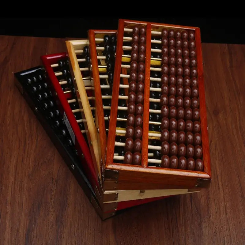 Wooden Abacus 13-Digit Counting Rack Educational Math Toy Montessori Learning