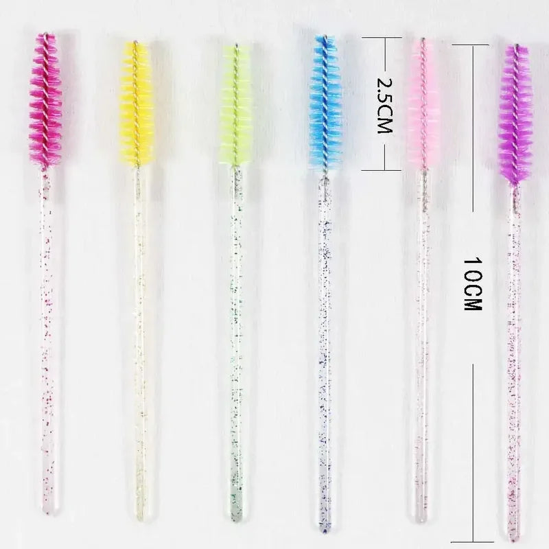 Disposable Eyelash Brush Comb 50Pcs Makeup Mascara Wands for Lash Extensions & Brows