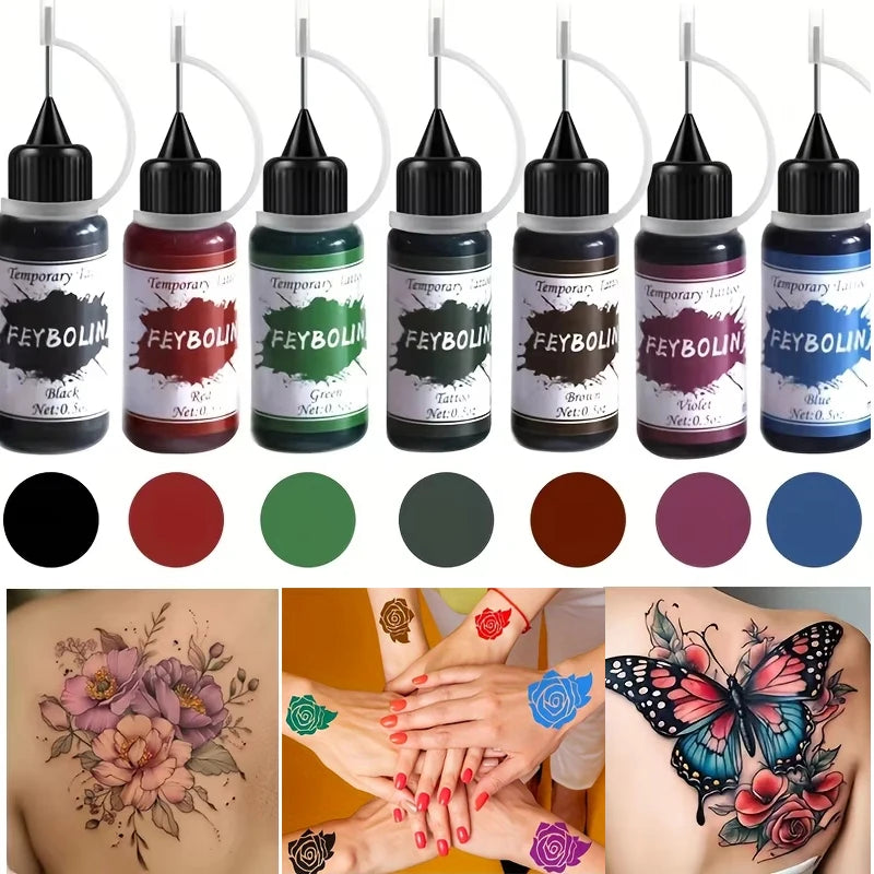 Colorful Temporary Tattoo Paste for Body Art DIY Henna & Face Paints