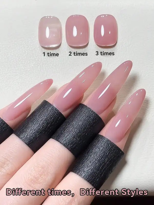 15ml Nude Jelly Peelable UV/LED Nail Polish - Formaldehyde-Free, Glossy, Solid Finish, Salon & DIY