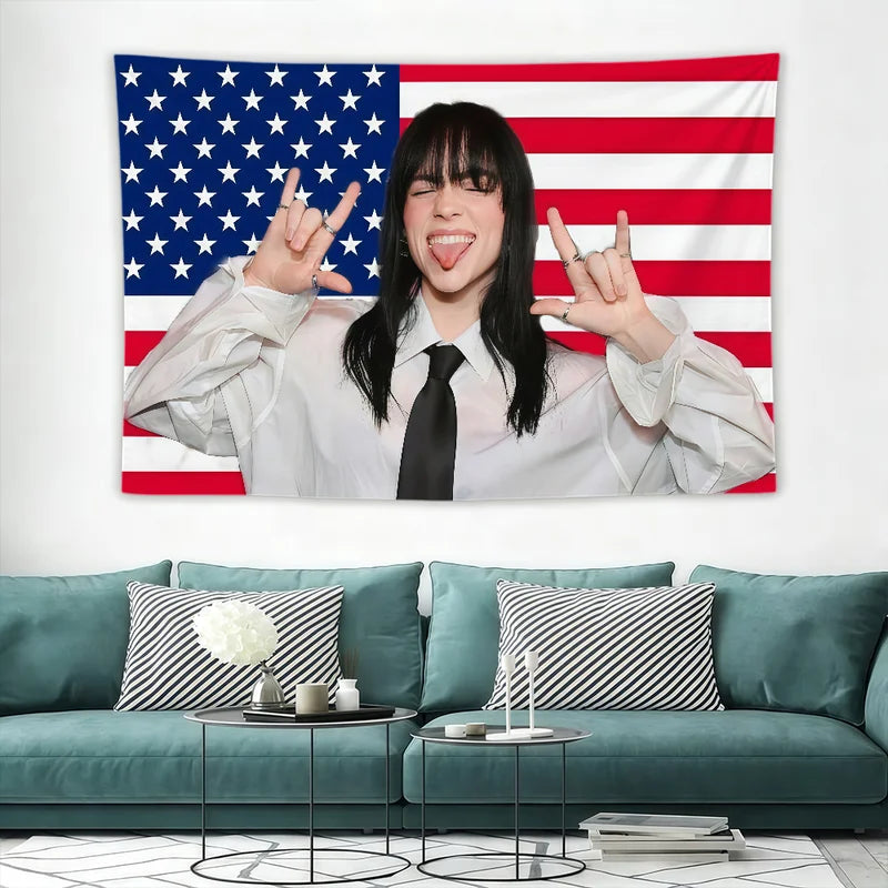 Eilish Flag Banner - Music Fan Decor for Parties & Outdoor Events