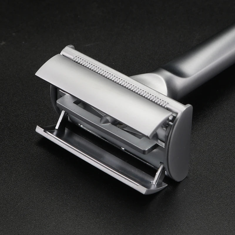 Men's Butterfly Head Manual Shaver with Anti-Snag Alloy Double Blade