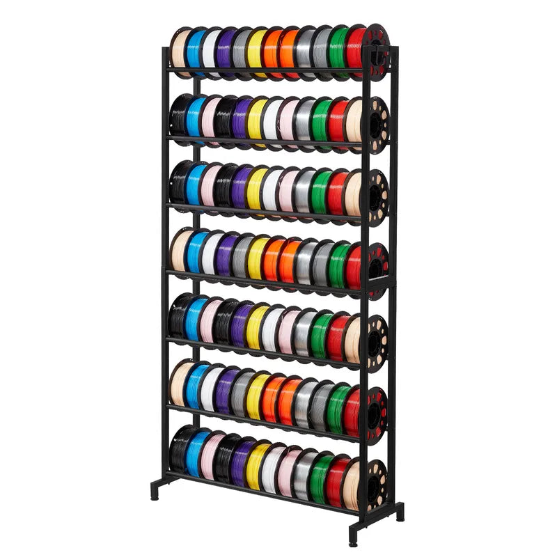 7-Tier Filament Storage Rack for 3D Printer Spools - Space-Saving Organizer