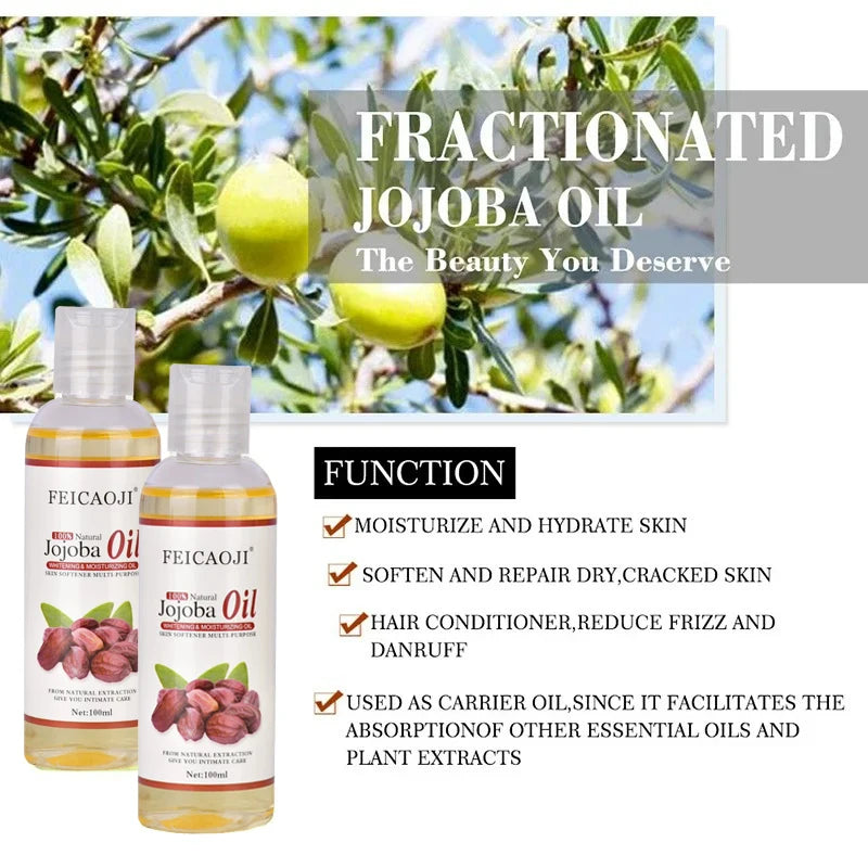 Organic Jojoba Oil for Face & Body - Moisturizing Anti-Aging Skin Care - 100ml