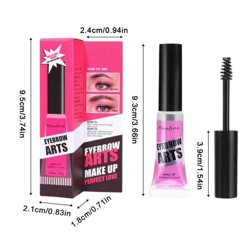 Long-Lasting Waterproof Transparent Eyebrow Gel - Quick-Dry Makeup Fixing