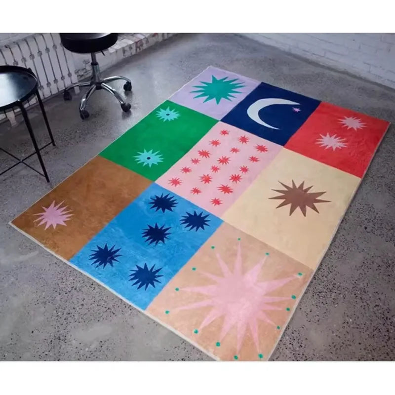 Anti-Slip Carpet Rug for Bedroom & Living Room Floor Mat with Cartoon Design