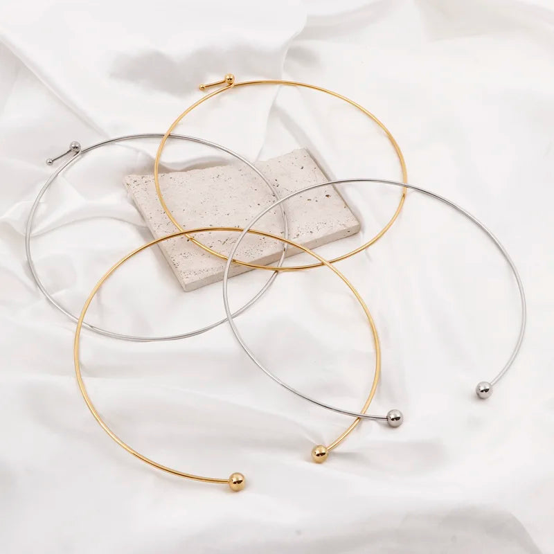 304 Stainless Steel Collar Neck Ring for Women DIY Jewelry Party Accessory 42cm