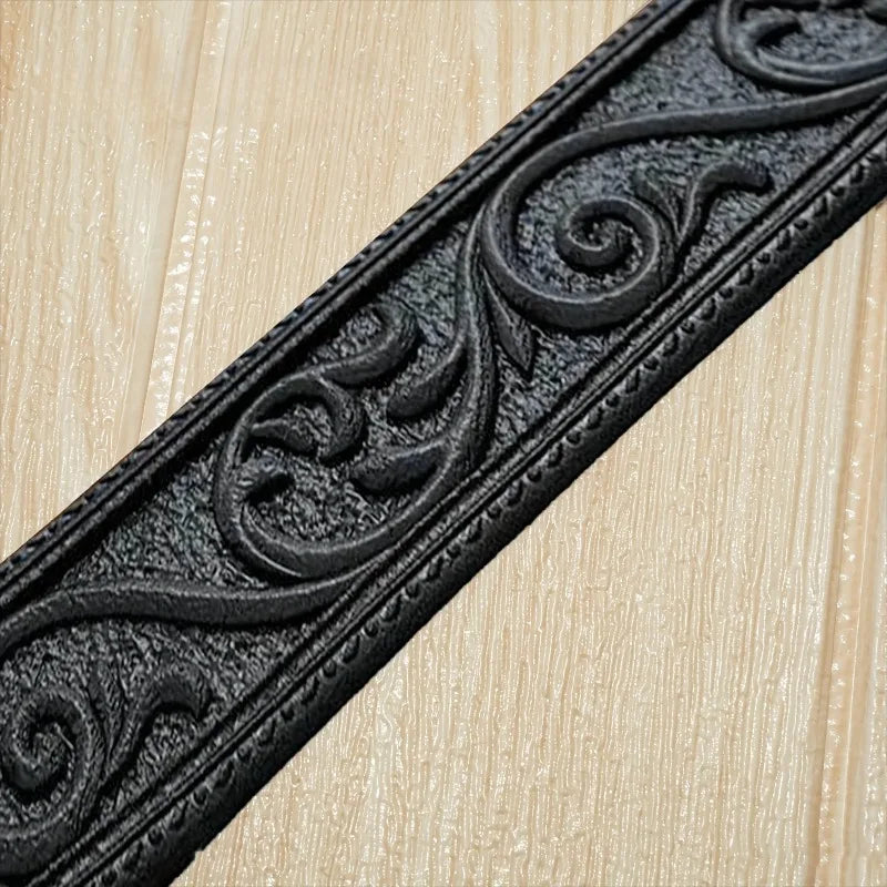 Embossed Foam Wall Molding with Self-Adhesive Backing for Indoor Decor - Baseboard Wall Border