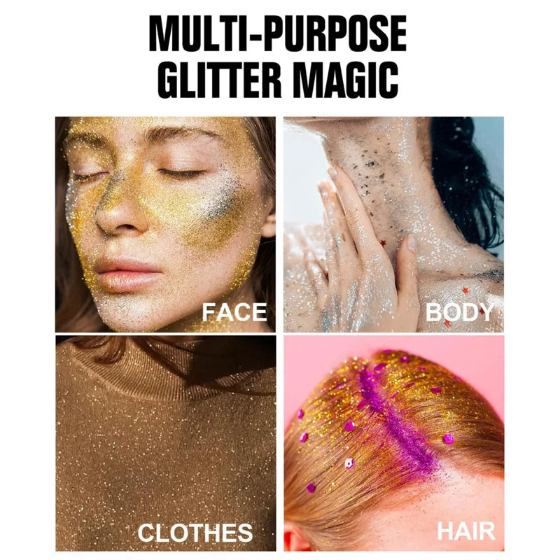 Colorful Body Highlight Spray Glitter Makeup Highlighter Spray For Face & Body