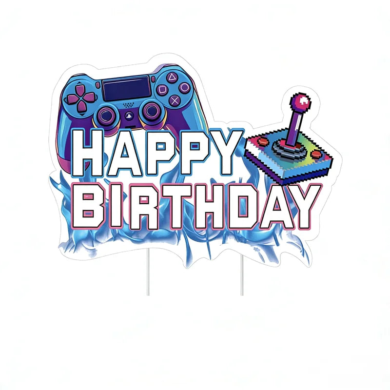 Neon Game Theme Birthday Party Decorations Hanging Pendant Controller for Game Console