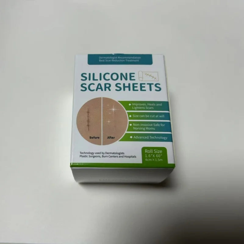 Silicone Scar Sheets Self-Adhesive Reusable Skin Cover Tape 4cm x 1.5m