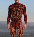 Halloween Zombie Bodysuit Costume for Men - Skeleton Printed Jumpsuit