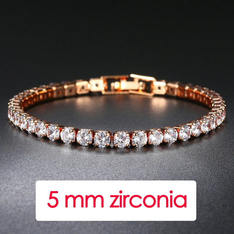 Zirconia Tennis Bracelet for Women Trendy Crystal Bangle Jewelry for Teen & Wedding