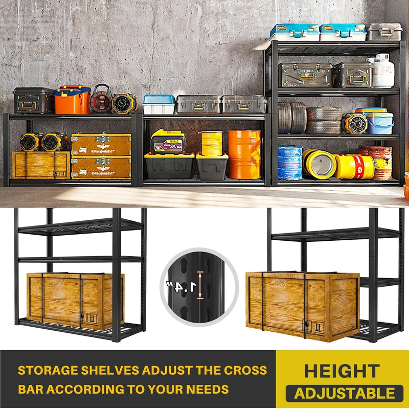 Heavy-Duty 4-Shelf Garage Storage Unit – Supports Up to 2240 lbs, 40x19.5x59.5 Inches