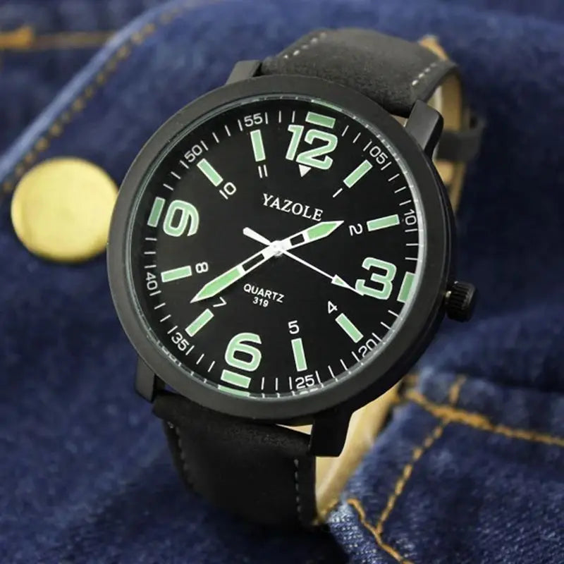 Large Dial Waterproof Luminous Quartz Wristwatch for Men and Women - Fashion Sports Watch
