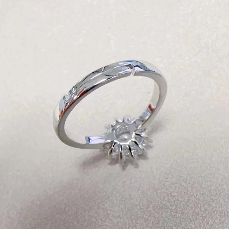 2ct Moissanite Sterling Silver Engagement Ring for Women Wedding Jewelry