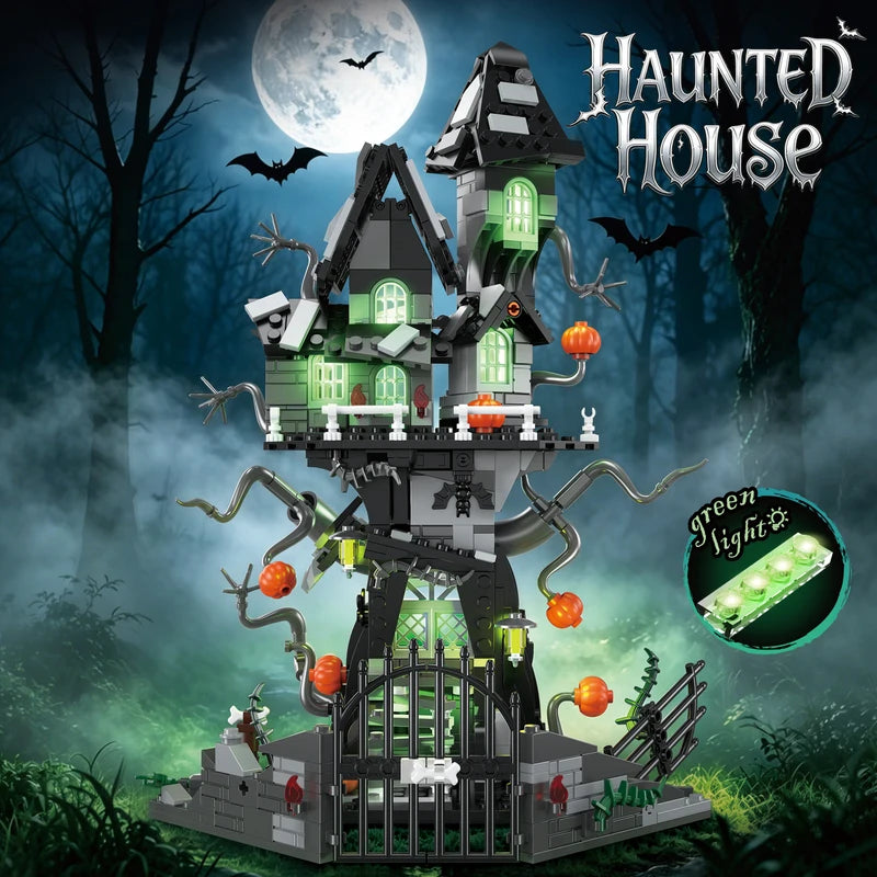 Halloween Castle Building Blocks Set - 598PCS Castle Model for DIY Kids Gift