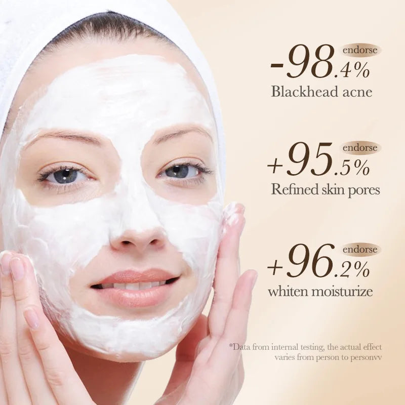 White Rice Peeling Mask for Blackhead Removal & Acne - Moisturizing Facial Peel-off