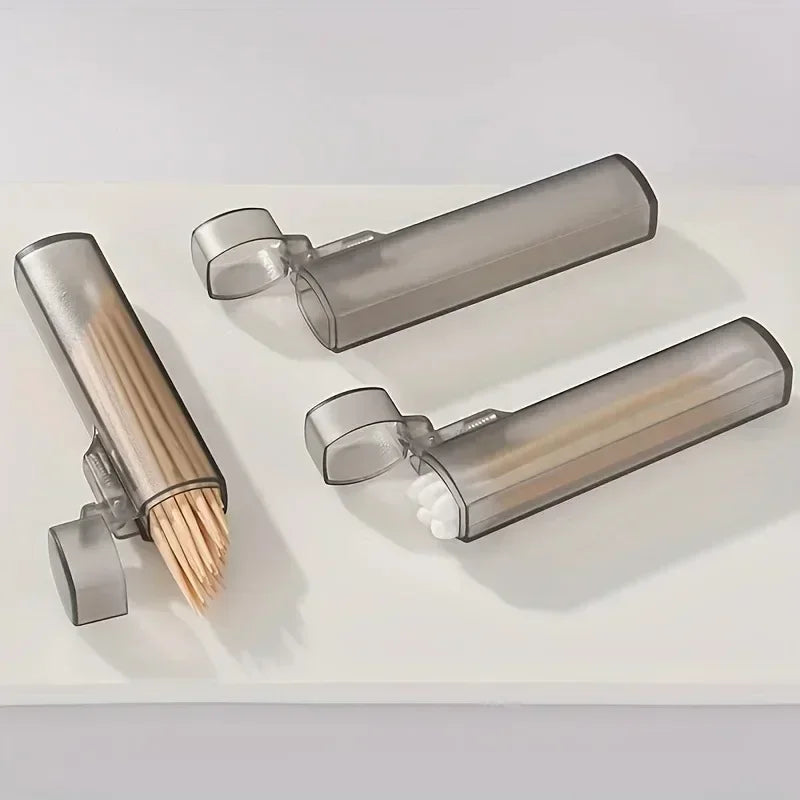 Plastic Portable Toothpick Case - Clear Travel Toothpick Holder for Outdoor and Restaurant Use