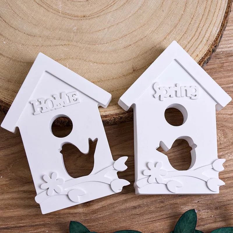 Hollow Bird House Silicone Mold for DIY Spring Home Decor and Craft Gifts