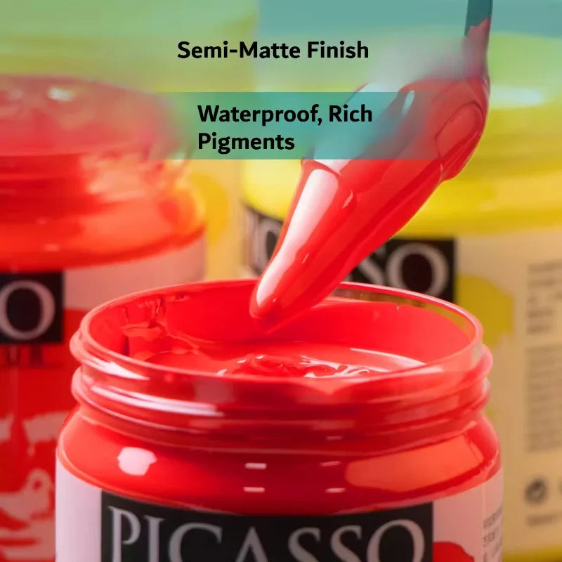 Acrylic Paint 300ML Matte Finish Waterproof Pigment for Canvas & Crafts