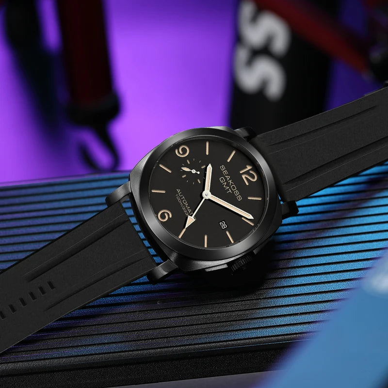 Automatic Mechanical Dive Watch 100m Waterproof GMT Sapphire Luminous Men’s Wristwatch