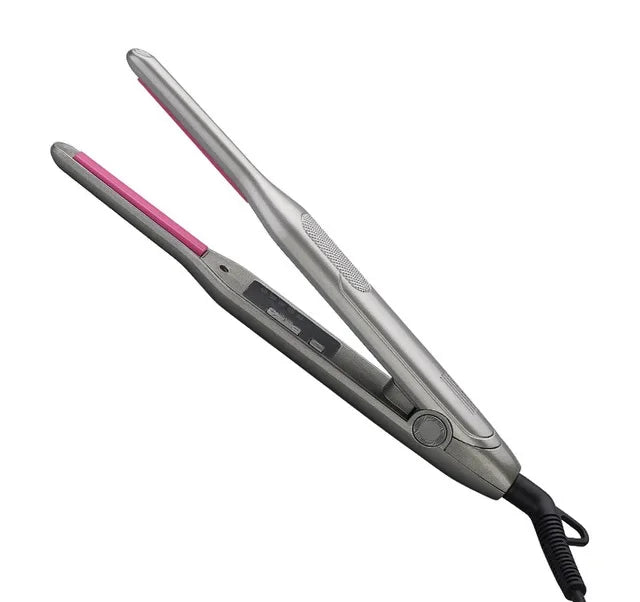 Mini Flat Iron Hair Straightener and Curling Iron for Beard & Hair - Titanium Plate, Adjustable Temperature