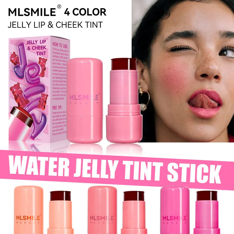 Water Jelly Tint Stick Lip & Cheek Stain Lip Gloss with Cooling Water Effect
