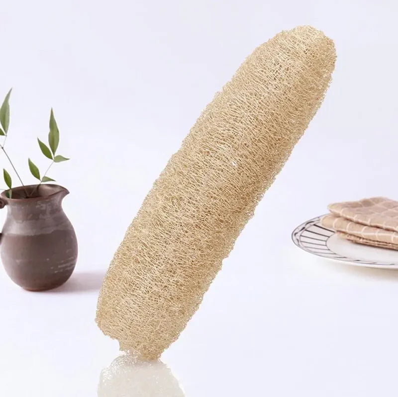 Natural Loofah Sponge for Dishwashing & Skin Care - Biodegradable Non-Stick Cleaning Brush