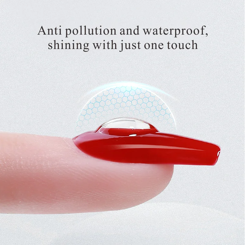 Glass Top Coat Nail Gel for Long-Lasting, Glossy Manicure Finish