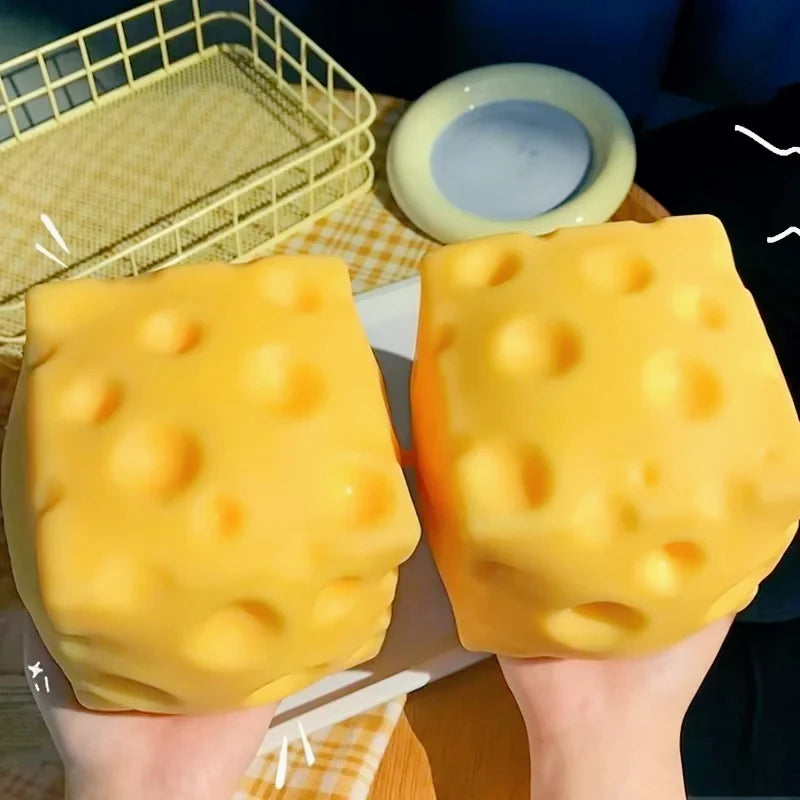 Giant Cheese Squeeze Toy Large Cheese Squishy Fidget for Adults Kids Gift