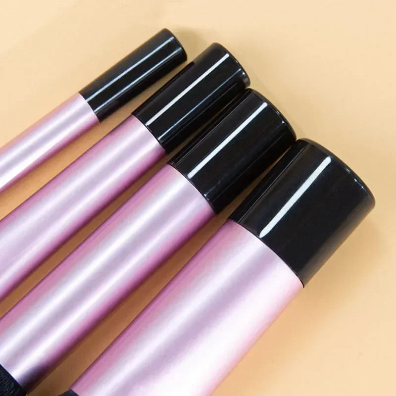 Mini Travel Makeup Brush Set - 10 Pcs Portable Face & Eye Brushes for Foundation, Blush, Concealer
