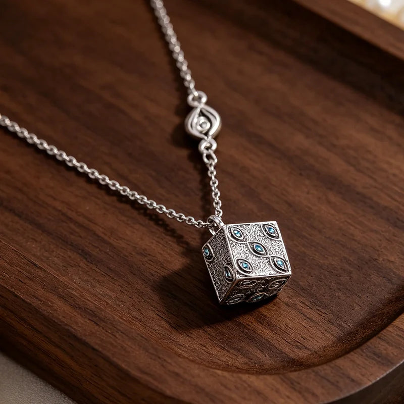 Jujutsu Kaisen Prison Realm Cube Necklace - Anime Satoru Gojo Eye Pendant Gift