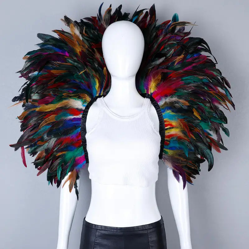 Elegant Feather Scarf for Cosplay, Halloween, Carnival & Party Accessories