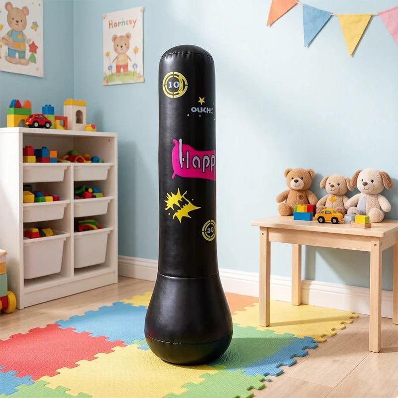 Inflatable Boxing Tumbler with Gloves for Home Fitness Water Fill Punching Column