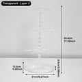 Multi-Layer Rotatable Jewelry Display Rack with Hooks for Organizing Bracelets & Accessories