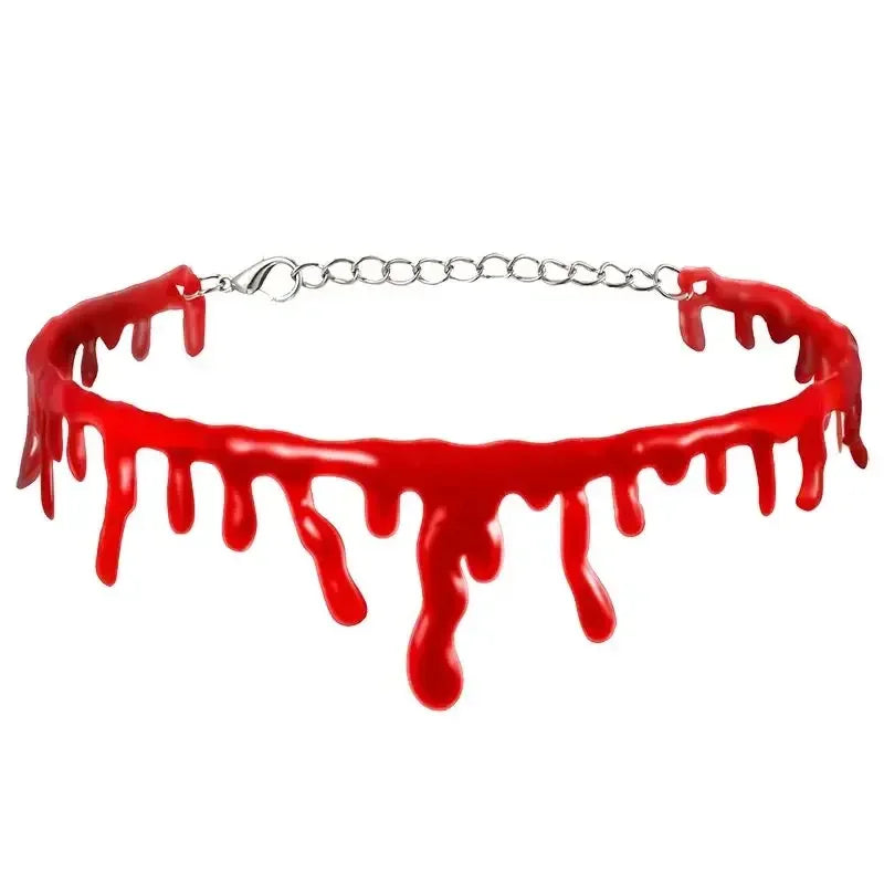 Halloween Blood Necklace Horror Vampire Dark Blood Bleeding Pendant