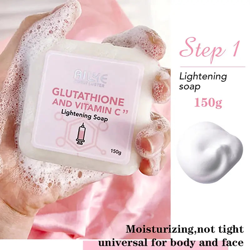Glutathione & Vitamin C Skin Care Kit with Whitening Lotion & Body Oil