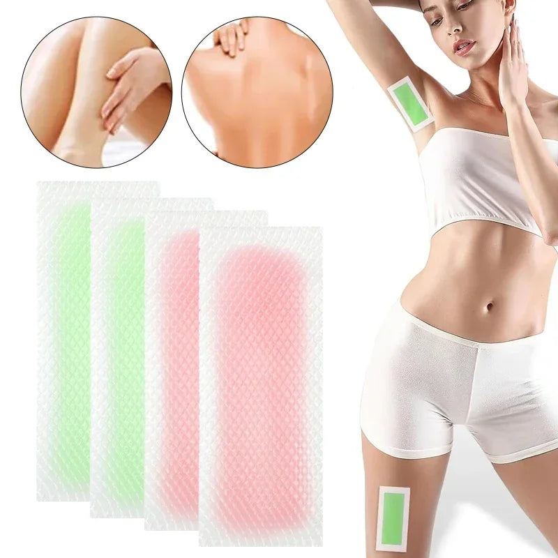 Professional Hair Removal Wax Strips for Legs Face Body - Cold Double Sided Paper