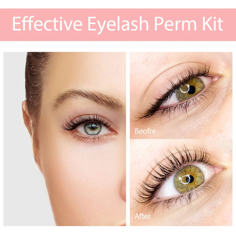 Lash Lift Kit with Eyelash Brushes & Pads - Long-Lasting Curl 6-8 Weeks