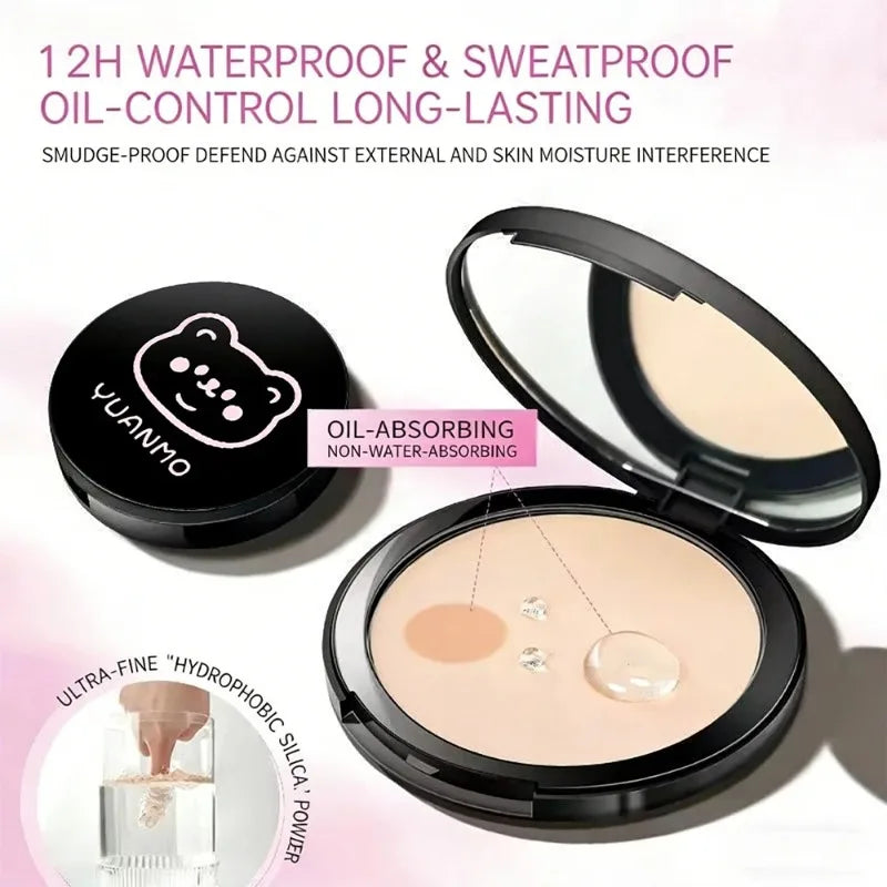 Matte Translucent Setting Powder Oil Control Compact Face Foundation