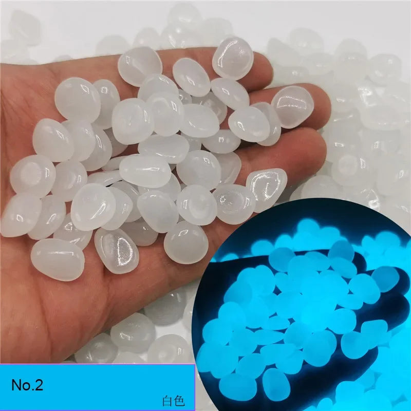 Luminous Garden Pebbles - Glow in the Dark Rock Set for Aquarium, Pathway & Decoration