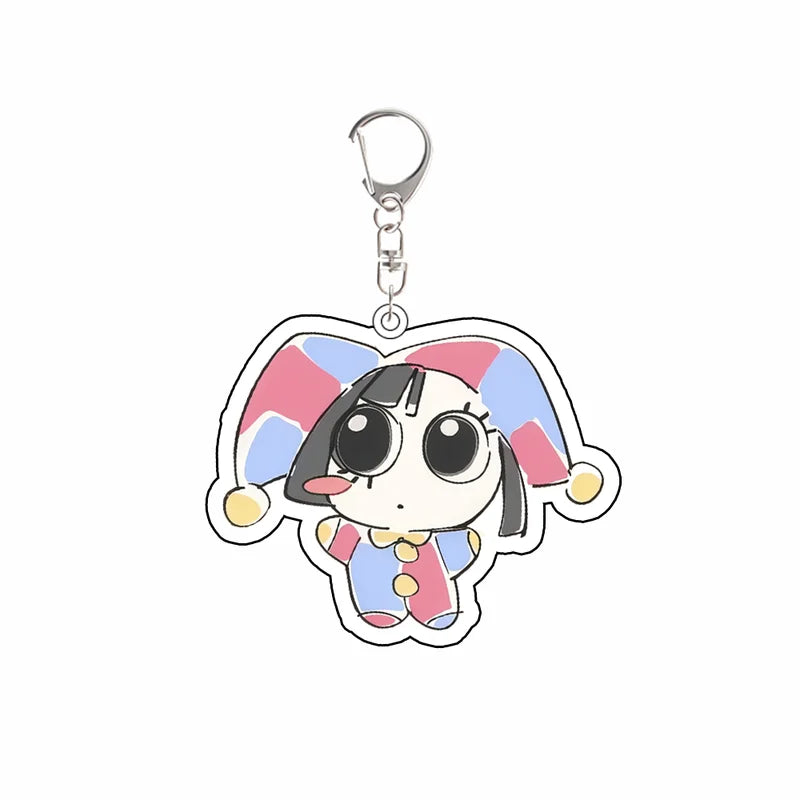 Anime Acrylic Key Chain Set for Jax Zooble Gangle Ragatha Pomni Backpack & Clothing Accessories