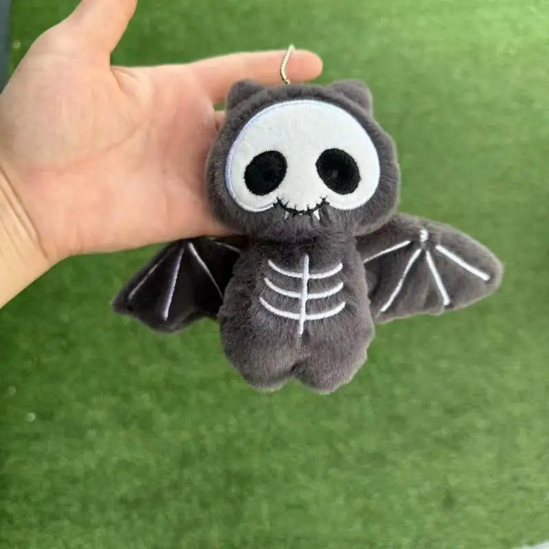 Halloween Skeleton Bat Plush Keychain for Kids Bag Decor Holiday Gift