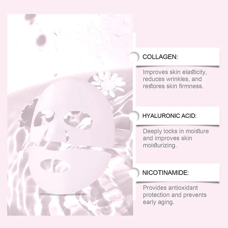 Deep Hydrating Collagen Gel Salmon PDRN Face Mask - Moisturizing & Anti-Aging Hydrogel Sheets