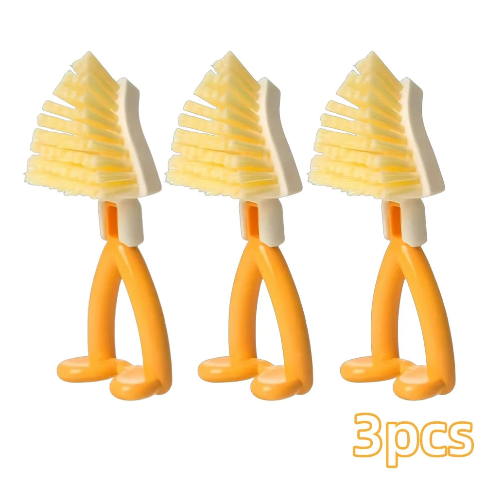 Multipurpose Cleaning Brushes Set with Triangle Head & Foldable Dusting Tools