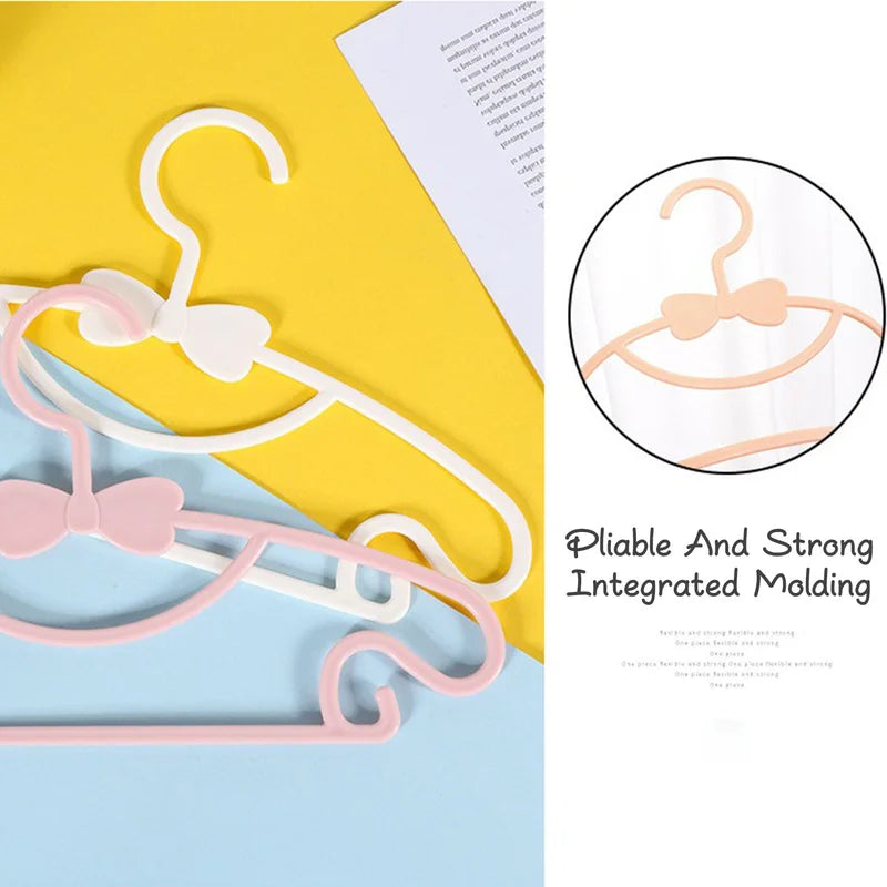 Baby Clothes Hangers 10-Pack Kids Wardrobe Display Clips Non-Toxic Plastic