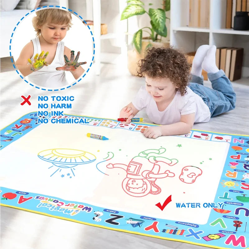 Reusable Water Drawing Mat for Kids 80x100cm Educational Art & Doodle Toy